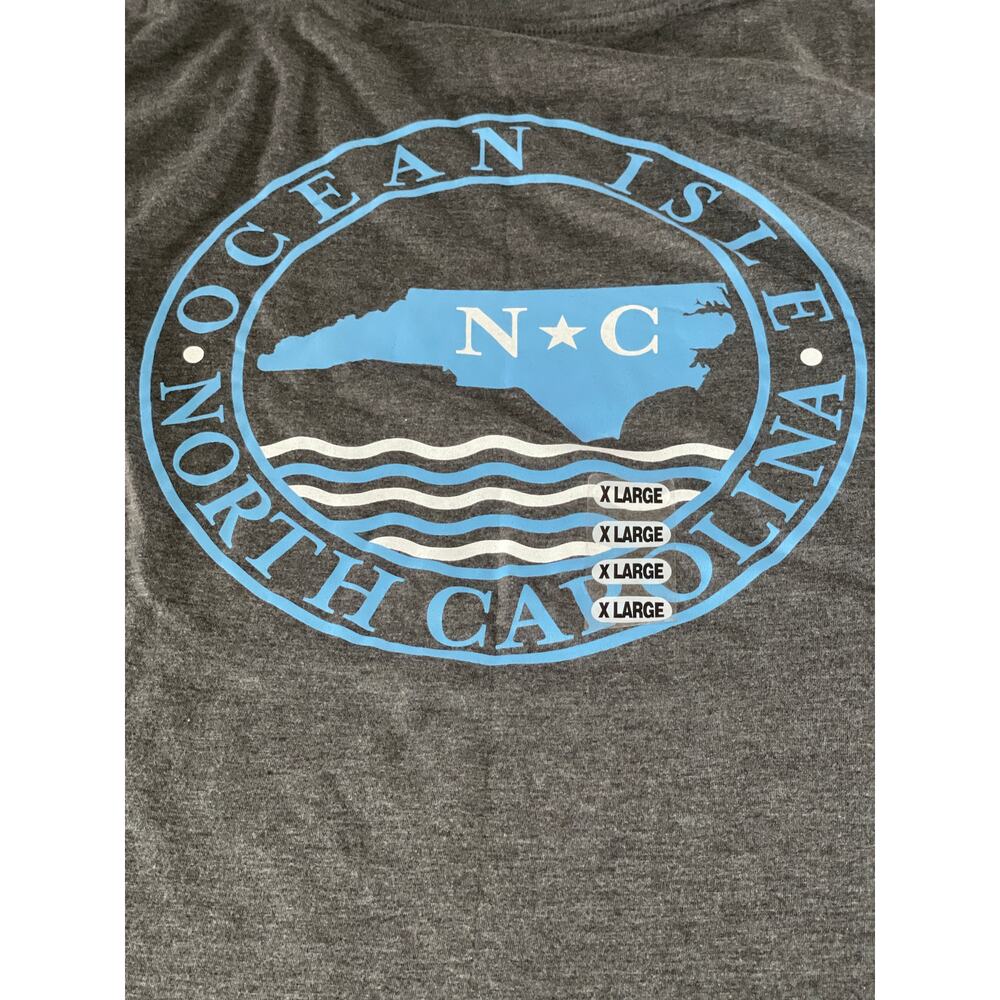 Coastal Swell Ocean Isle Logo Lightweight Cotton Blend Shirt Size XL Gray - Picture 7 of 7